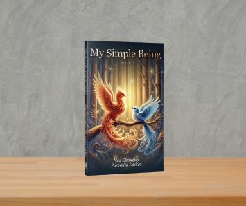 My Simple Being, cover,  A Book on Personal Transformation by Naz Chougley & Paromita Laskar. (Bestseller 2025), Damick Publications